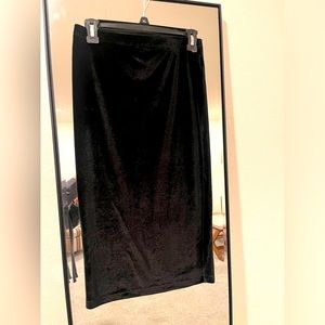 Velvet Pencil Skirt